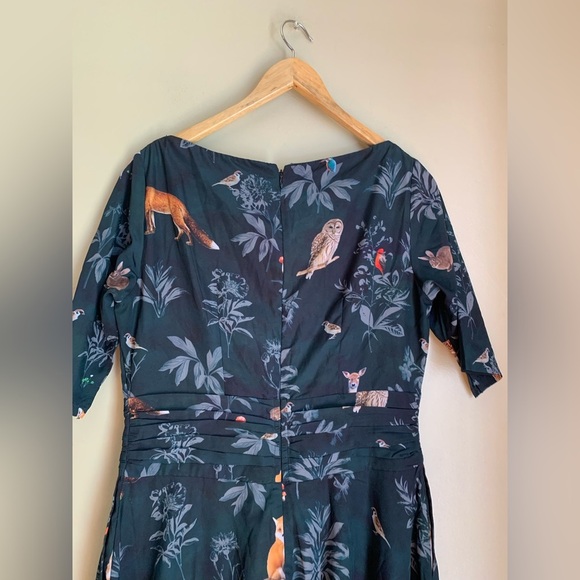 Eshakti wayward fancies animal woodland Print Dress medium - Picture 7 of 10